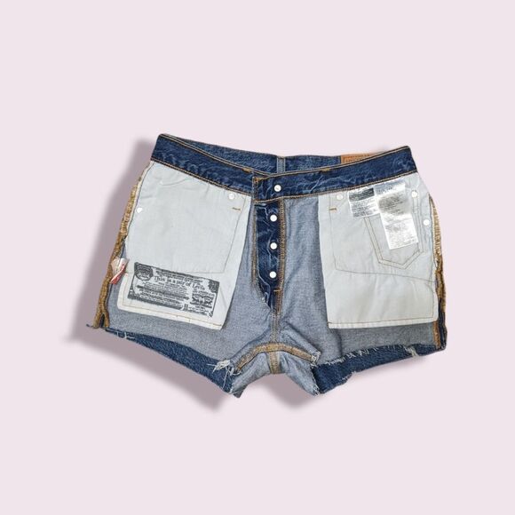 𝅺levi's High Waisted Jeans  Shorts Size 27 - Picture 3 of 8
